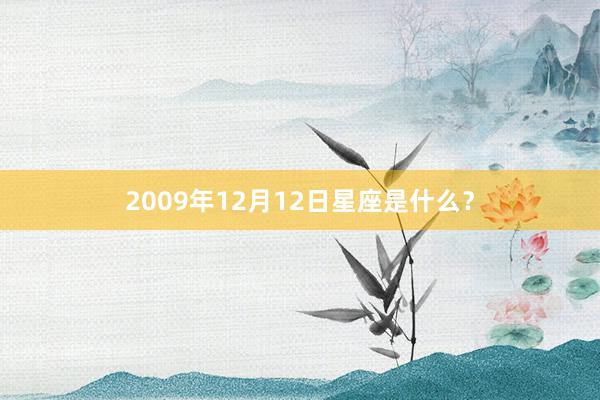 2009年12月12日星座是什么？